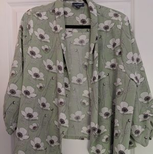 Modcloth Draped Floral Blazer